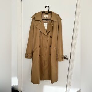 NWT Sézane Scott trench coat camel in a size 4